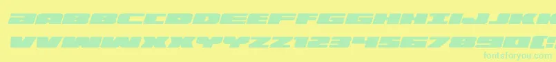 Police illuminoexpandital – polices vertes sur fond jaune