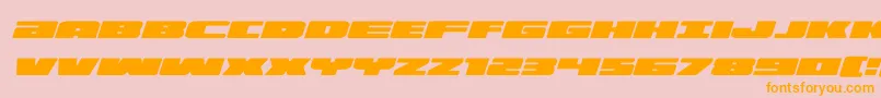 illuminoexpandital Font – Orange Fonts on Pink Background