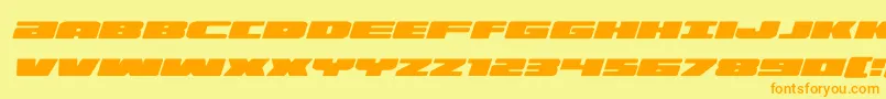 illuminoexpandital Font – Orange Fonts on Yellow Background