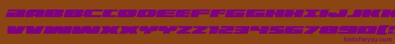 illuminoexpandital Font – Purple Fonts on Brown Background
