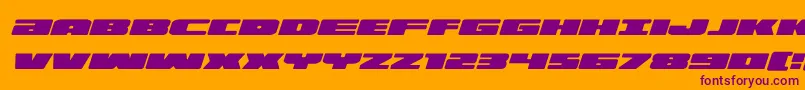 illuminoexpandital Font – Purple Fonts on Orange Background