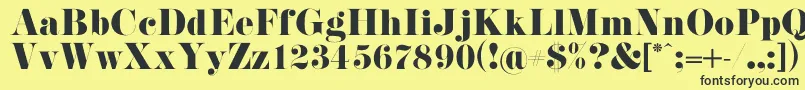 PistilliRoman Font – Black Fonts on Yellow Background