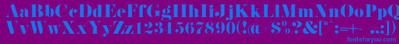 PistilliRoman Font – Blue Fonts on Purple Background