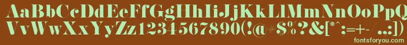 PistilliRoman Font – Green Fonts on Brown Background