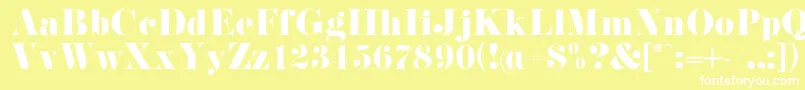 PistilliRoman Font – White Fonts on Yellow Background