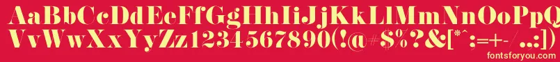PistilliRoman Font – Yellow Fonts on Red Background