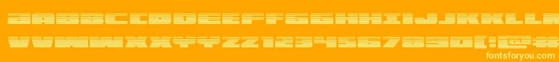 illuminograd Font – Yellow Fonts on Orange Background