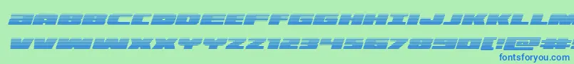 フォントilluminogradital – 青い文字は緑の背景です。