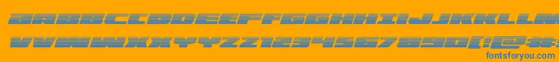illuminogradital Font – Blue Fonts on Orange Background