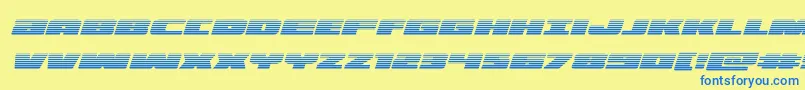 illuminogradital Font – Blue Fonts on Yellow Background