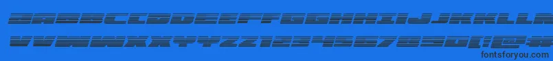 illuminogradital Font – Black Fonts on Blue Background