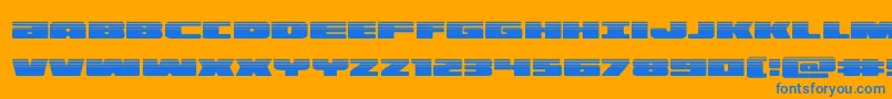 Saiba mais sobre a fonte illuminohalf Fonte illuminohalf – fontes azuis em um fundo laranja