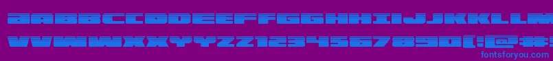 Weitere Informationen zur illuminohalf-Schriftart illuminohalf-Schriftart – Blaue Schriften auf violettem Hintergrund