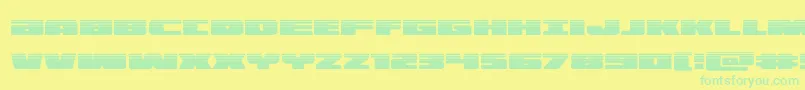 illuminohalf-fontti – vihreät fontit keltaisella taustalla
