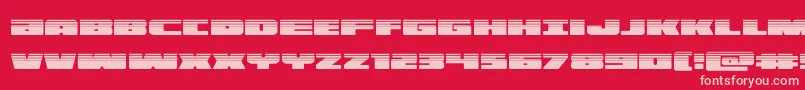 illuminohalf Font – Pink Fonts on Red Background