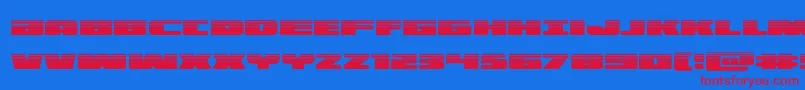 Czcionka illuminohalf – czerwone czcionki na niebieskim tle