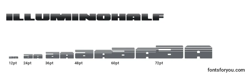 Размеры шрифта Illuminohalf (130165)