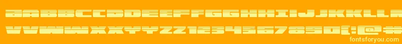 illuminohalf Font – Yellow Fonts on Orange Background