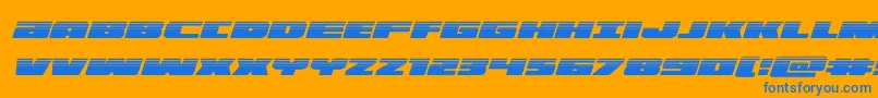 illuminohalfital Font – Blue Fonts on Orange Background