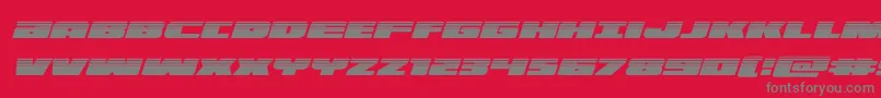 illuminohalfital Font – Gray Fonts on Red Background
