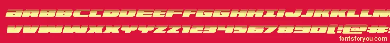 illuminohalfital Font – Yellow Fonts on Red Background