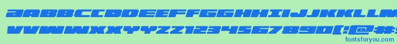 illuminoital Font – Blue Fonts on Green Background