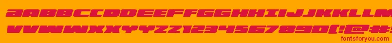 フォントilluminoital – オレンジの背景に赤い文字