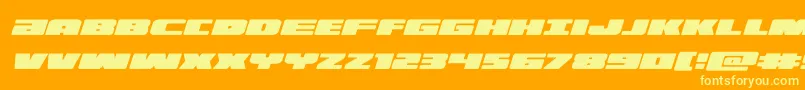 illuminoital Font – Yellow Fonts on Orange Background