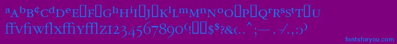 Garrymondrianexpt3Lightsh Font – Blue Fonts on Purple Background