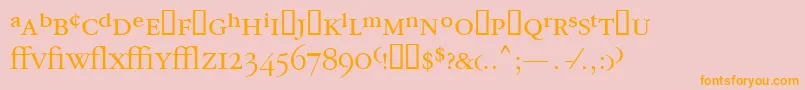 Garrymondrianexpt3Lightsh Font – Orange Fonts on Pink Background