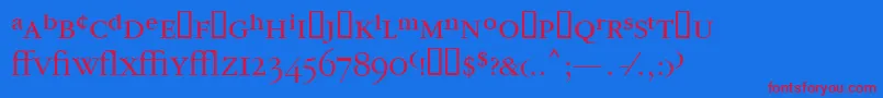 Garrymondrianexpt3Lightsh Font – Red Fonts on Blue Background