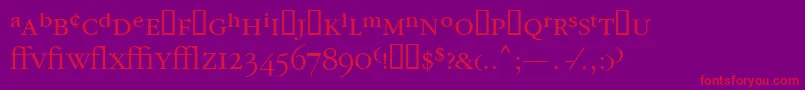 Garrymondrianexpt3Lightsh Font – Red Fonts on Purple Background