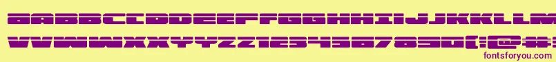 illuminolaser Font – Purple Fonts on Yellow Background