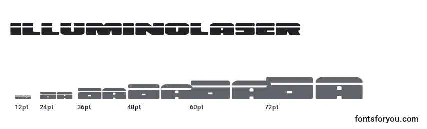 Размеры шрифта Illuminolaser (130171)