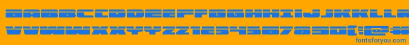 illuminolaser Font – Blue Fonts on Orange Background