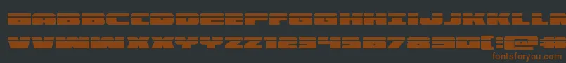illuminolaser-fontti – ruskeat fontit mustalla taustalla