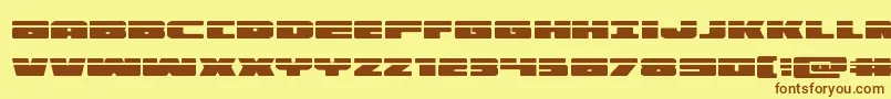 illuminolaser Font – Brown Fonts on Yellow Background