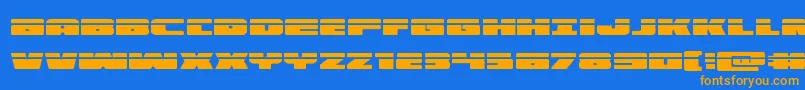 illuminolaser Font – Orange Fonts on Blue Background