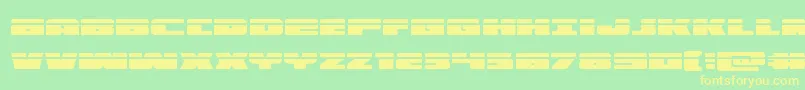 illuminolaser Font – Yellow Fonts on Green Background