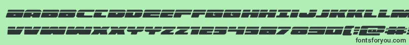 illuminolaserital-fontti – mustat fontit vihreällä taustalla