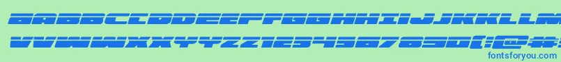 illuminolaserital Font – Blue Fonts on Green Background