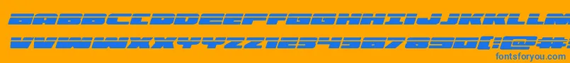 illuminolaserital Font – Blue Fonts on Orange Background