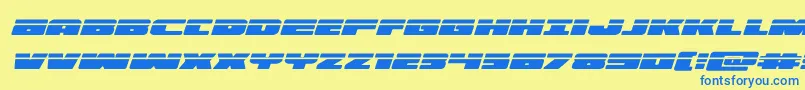 illuminolaserital Font – Blue Fonts on Yellow Background