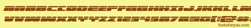 illuminolaserital Font – Brown Fonts on Yellow Background