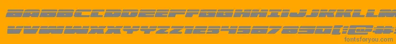 illuminolaserital Font – Gray Fonts on Orange Background
