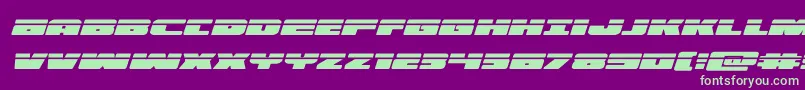 illuminolaserital Font – Green Fonts on Purple Background