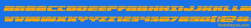 illuminolaserital Font – Orange Fonts on Blue Background