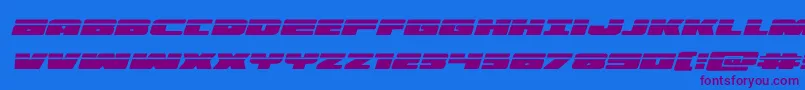 illuminolaserital Font – Purple Fonts on Blue Background