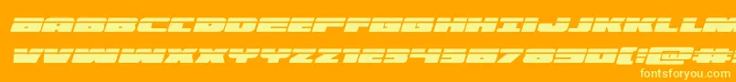 illuminolaserital Font – Yellow Fonts on Orange Background