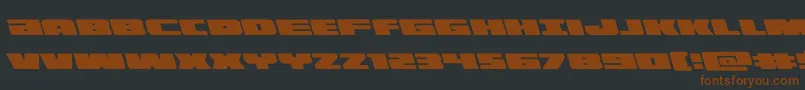 illuminoleft-fontti – ruskeat fontit mustalla taustalla